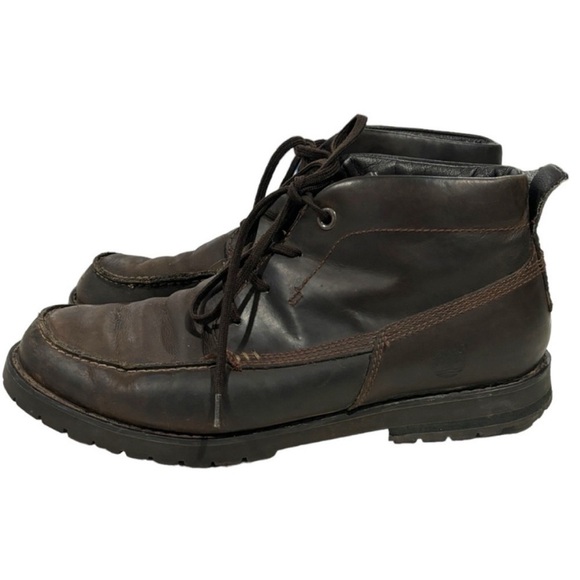Timberland Men's 54568 Baluster Chukka Boots in Dark Brown Leather Size 9.5 - Picture 1 of 9